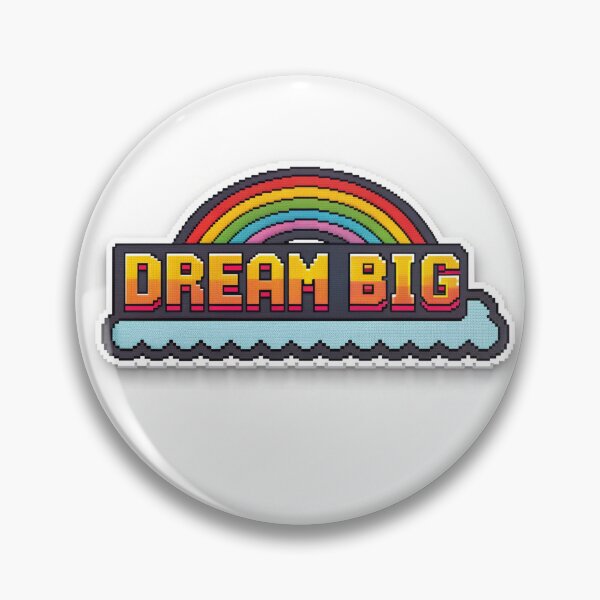 Item preview, Rainbow Dream Big text Motivational Sticker  designed and sold by elkuni.