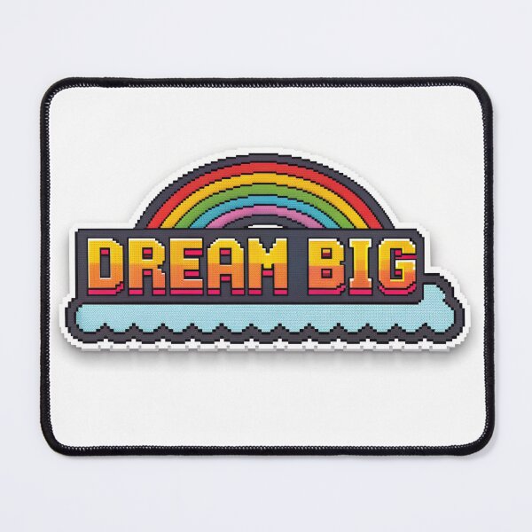 Item preview, Rainbow Dream Big text Motivational Sticker designed and sold by elkuni.