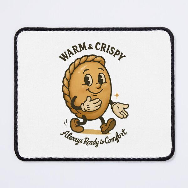 Item preview, Warm & Crispy Empanada – Cozy Vintage Cartoon Comfort Food designed and sold by HoopeStylee.