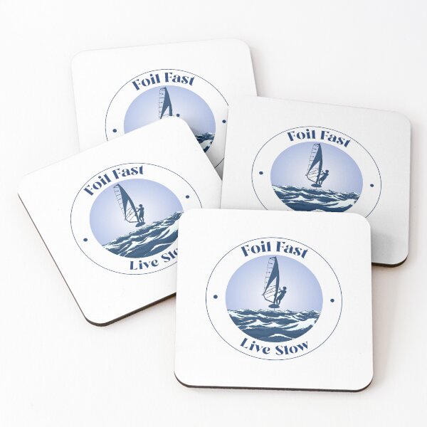 Item preview, Foil Fast Live Slow - Windfoiler designed and sold by Wind Meets Foil Tees.