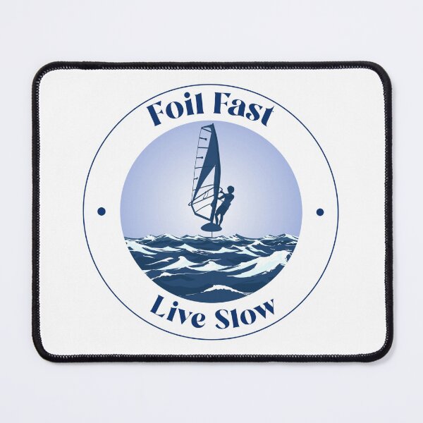 Item preview, Foil Fast Live Slow - Windfoiler designed and sold by Wind Meets Foil Tees.