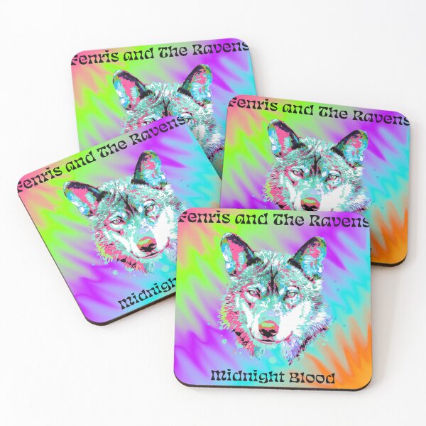 Item preview, Fenris and the Ravens – Midnight Blood Retro Wolf Art designed and sold by CBFreyjaArt.