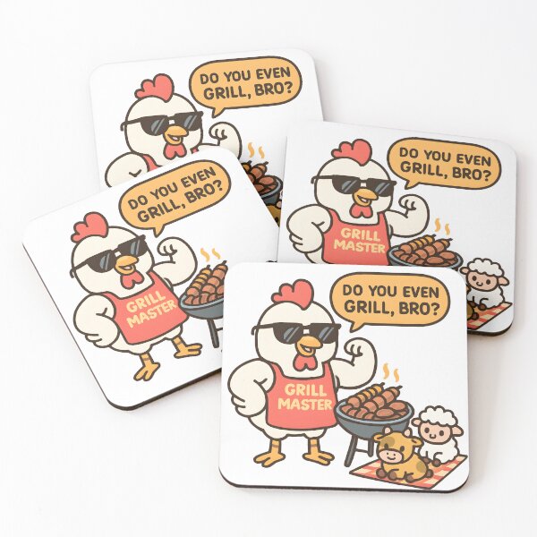 Item preview, Do You Even Grill Bro Cute Chicken BBQ designed and sold by Junkie-Worx.