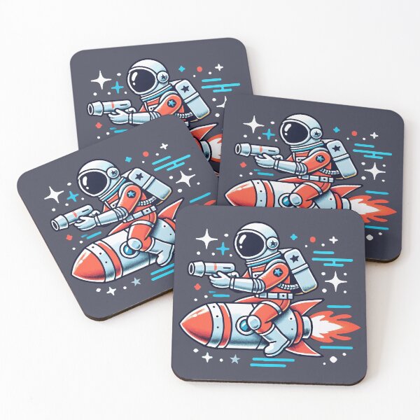Item preview, Blast-Off Spaceman Kids Cartoon Rocket Adventure Design designed and sold by Victor Shadehorn.