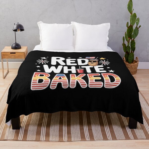 Item preview, Red White Baked, Funny 4th of July T-Shirt, Patriotic Stoner USA, Classic T-Shirt designed and sold by podlook.