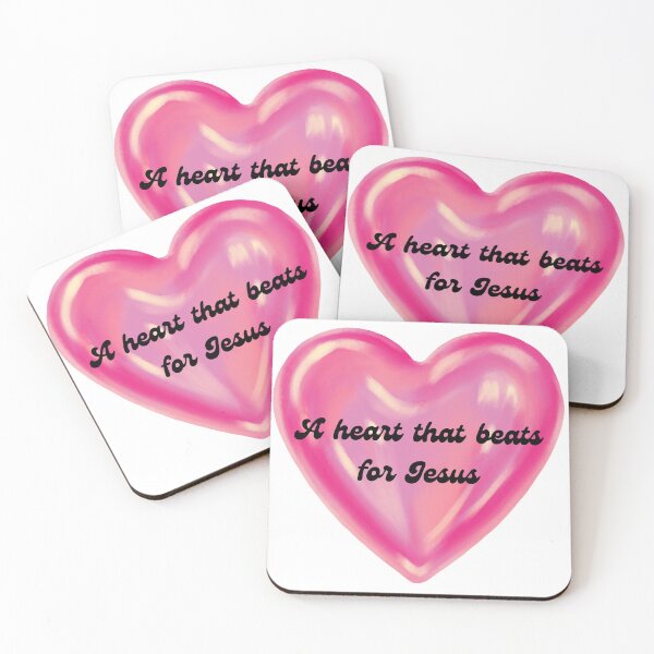 Item preview, Heart Beats For Jesus Heart Modern Graphic Christian Art designed and sold by PJZShop.