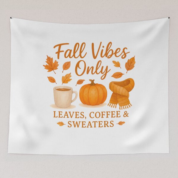 Item preview, Fall Vibes Only Autumn Coffee Pumpkin Sweater Weather Design designed and sold by tigger shop.