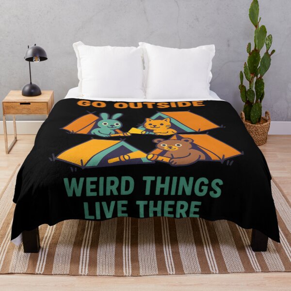 Item preview, Go Outside – Weird Things Live There designed and sold by Uglyandcute.