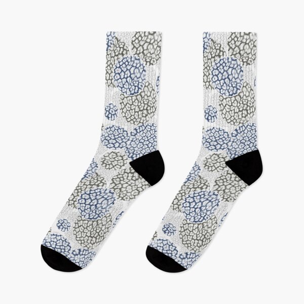 Item preview, Circles with grey and blue leopard skin print on a light background  designed and sold by fuzzyfox.