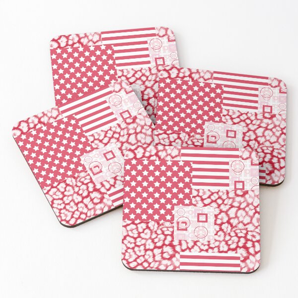 Item preview,  Red and white patchwork rustic designed and sold by fuzzyfox.