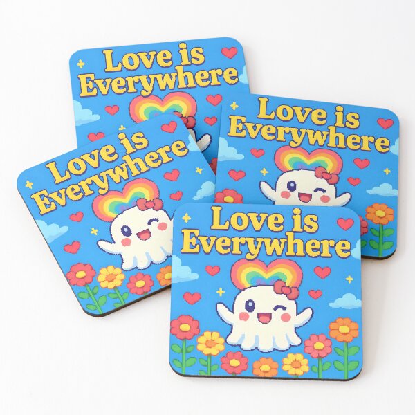 Item preview, Love is Everywhere Ghost in flower field designed and sold by dreamvisionsKG.