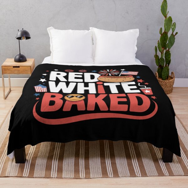 Item preview, Red White Baked, Funny 4th of July T-Shirt, Patriotic Stoner USA, Classic T-Shirt designed and sold by podlook.