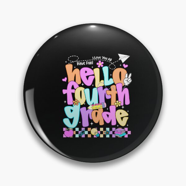 Item preview, Hello Fourth Grade First Day of Back To School Teacher Girls Kids designed and sold by TalalosART.
