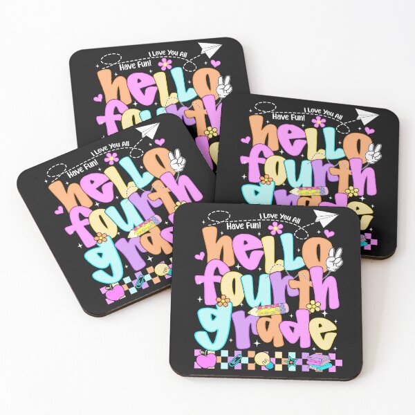 Item preview, Hello Fourth Grade First Day of Back To School Teacher Girls Kids designed and sold by TalalosART.