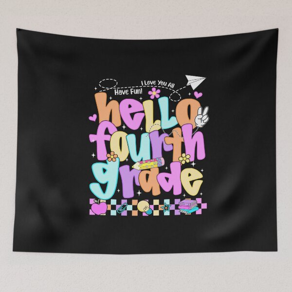 Item preview, Hello Fourth Grade First Day of Back To School Teacher Girls Kids designed and sold by TalalosART.