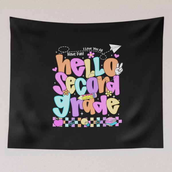 Item preview, Hello Second Grade First Day of Back To School Teacher Girls Kids designed and sold by TalalosART.