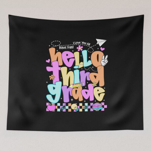 Item preview, Hello Third Grade First Day of Back To School Teacher Girls Kids designed and sold by TalalosART.