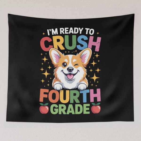 Item preview, Back To School Ready To Crush Fourth Grade Sushi Corgi Dog designed and sold by brynatshop.