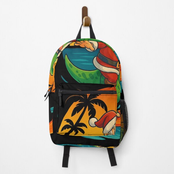 Item preview, Santa Riding T-Rex on Surfboard – Tropical Dinosaur Christmas Design designed and sold by haitrieuic96.