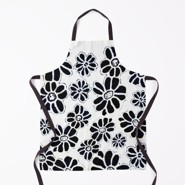Item preview, Black Flowers 1960s inspired Digital Design ldandrade designed and sold by Licorice Moon.