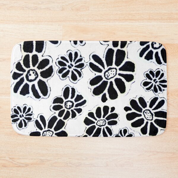 Item preview, Black Flowers 1960s inspired Digital Design ldandrade designed and sold by Licorice Moon.