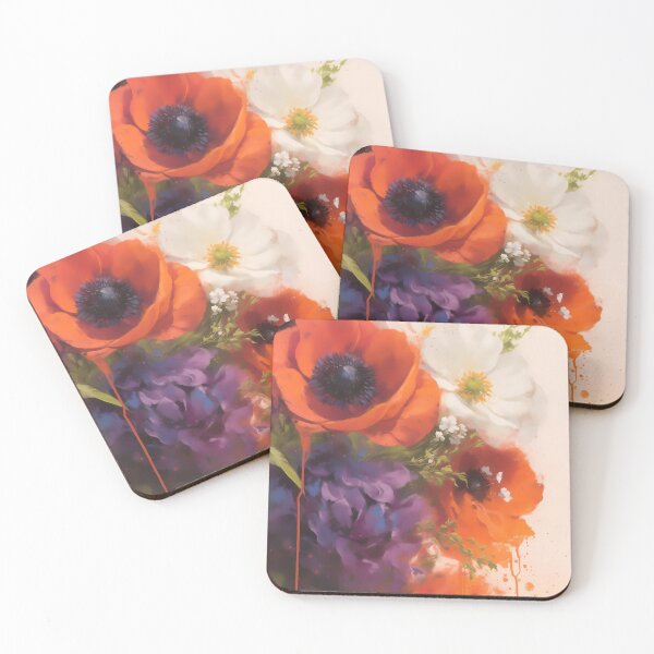 Item preview, Bold Bloom – Watercolor Bouquet in Red, Purple & White designed and sold by Gozono.