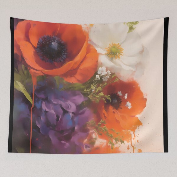 Item preview, Bold Bloom – Watercolor Bouquet in Red, Purple & White designed and sold by Gozono.