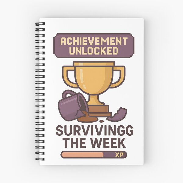 Item preview, Surviving the week = achievement unlocked designed and sold by Uglyandcute.