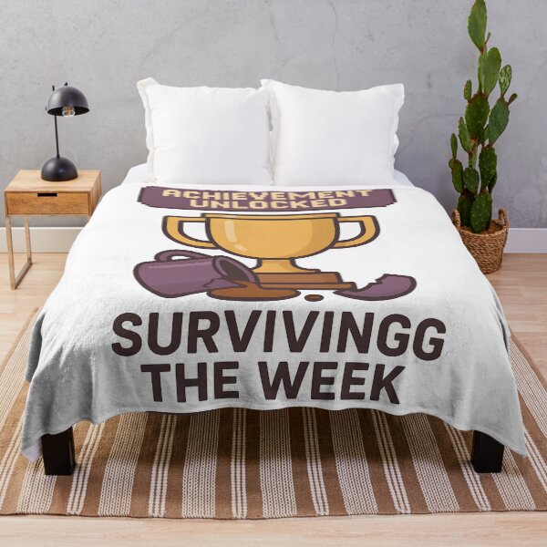 Item preview, Surviving the week = achievement unlocked designed and sold by Uglyandcute.