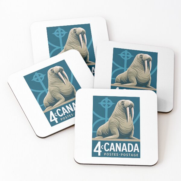 Item preview, Canada Walrus Stamp Poster designed and sold by retrographics.