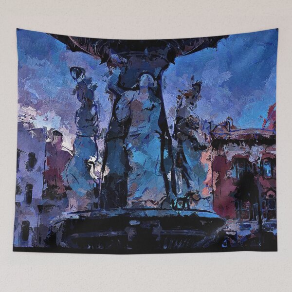 Item preview, Impressionist Painting of the Alexandra Fountain at View Point - Bendigo, Victoria, Australia designed and sold by Steven Jodoin.