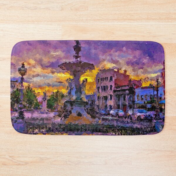 Item preview, Impressionist Painting of Sunset at View Point and the Alexandra Fountain - Bendigo, Victoria, Australia designed and sold by Steven Jodoin.