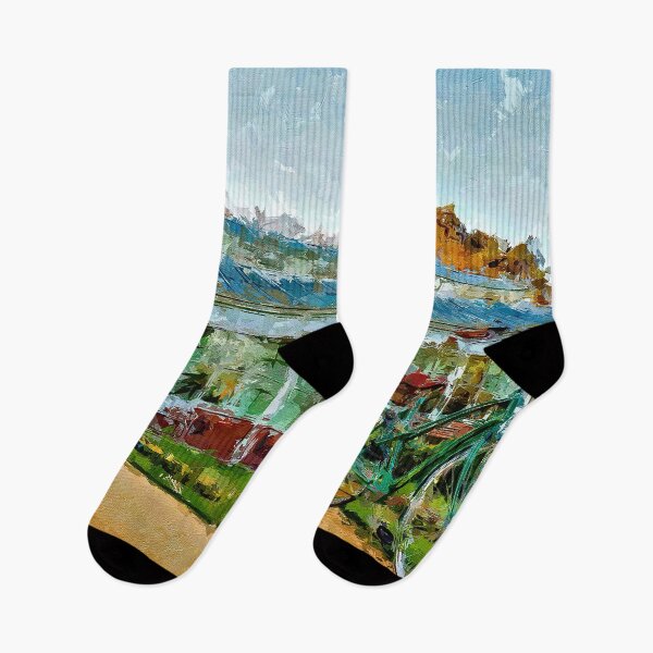 Item preview, Impressionist Painting of Cycling to the Conservatory - Bendigo, Victoria, Australia designed and sold by Steven Jodoin.