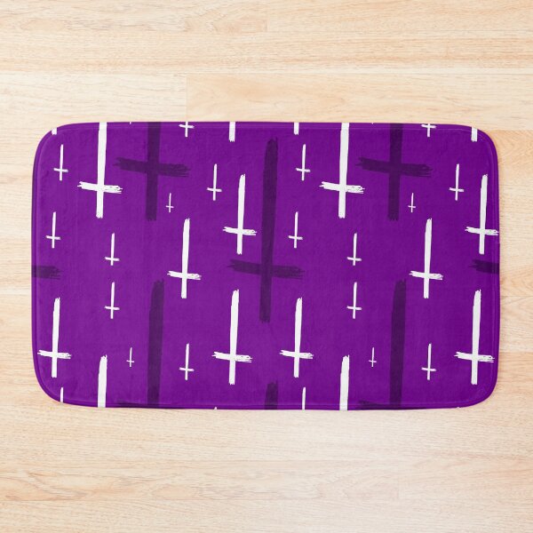 Item preview, upside down inverted cross purple designed and sold by Gossip Rag.