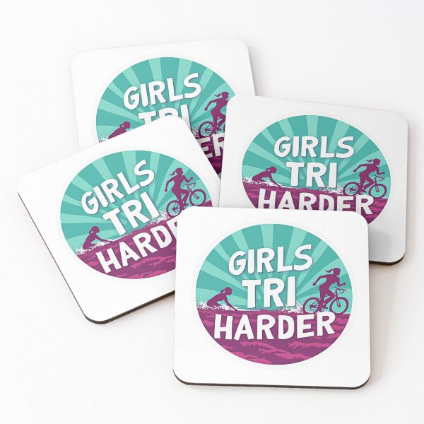 Item preview, Girls Tri Harder – Fearless. Fierce. Focused. designed and sold by Triathlongram.