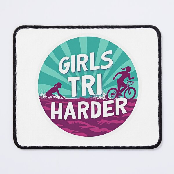Item preview, Girls Tri Harder – Fearless. Fierce. Focused. designed and sold by Triathlongram.