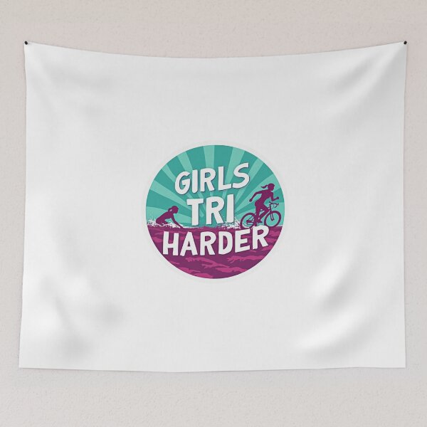 Item preview, Girls Tri Harder – Fearless. Fierce. Focused. designed and sold by Triathlongram.