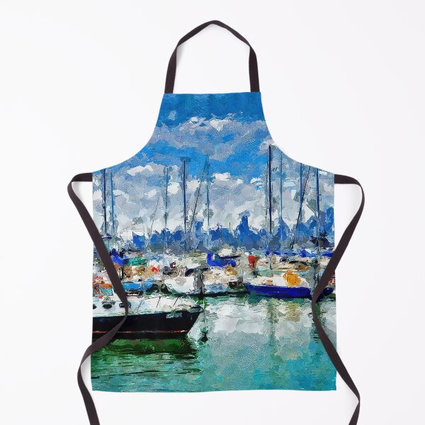 Item preview, Impressionist Painting of Hobsons Bay Yacht Club and a View to Melbourne - Williamstown, Victoria, Australia designed and sold by Steven Jodoin.