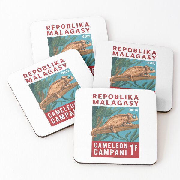 Item preview, 1973 Madagascar Chameleon Postage Stamp designed and sold by retrographics.