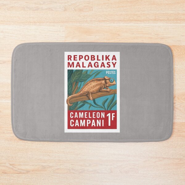 Item preview, 1973 Madagascar Chameleon Postage Stamp designed and sold by retrographics.