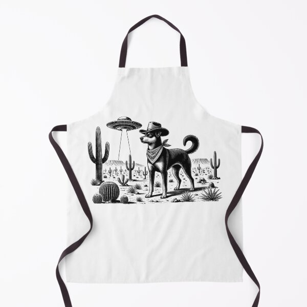 Item preview, Vintage Retro Australian Kelpie UFO Western Country Wild West Dog Mom Dad designed and sold by Kimberley King Art King Art.