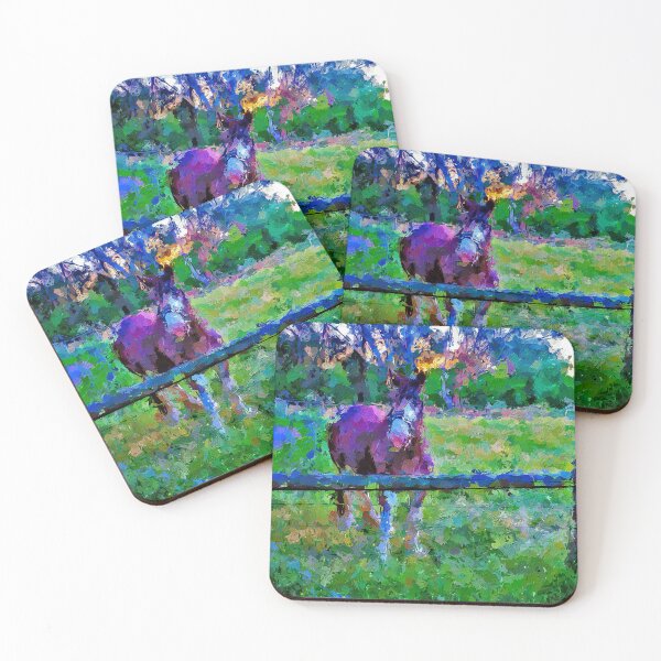 Item preview, Impressionist Painting of Clydesdales in Strathfieldsaye at Sunset - Strathfieldsaye, Victoria, Australia designed and sold by Steven Jodoin.