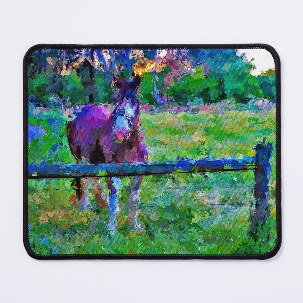 Item preview, Impressionist Painting of Clydesdales in Strathfieldsaye at Sunset - Strathfieldsaye, Victoria, Australia designed and sold by Steven Jodoin.