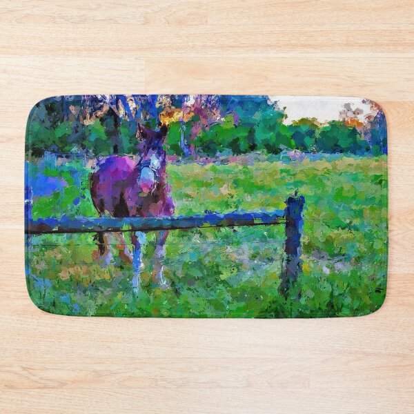 Item preview, Impressionist Painting of Clydesdales in Strathfieldsaye at Sunset - Strathfieldsaye, Victoria, Australia designed and sold by Steven Jodoin.