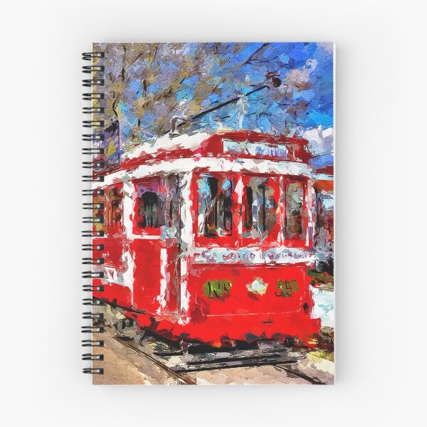 Item preview, Impressionist Painting of The No. 25 Red Tram departing for Joss House - Bendigo, Victoria, Australia designed and sold by Steven Jodoin.