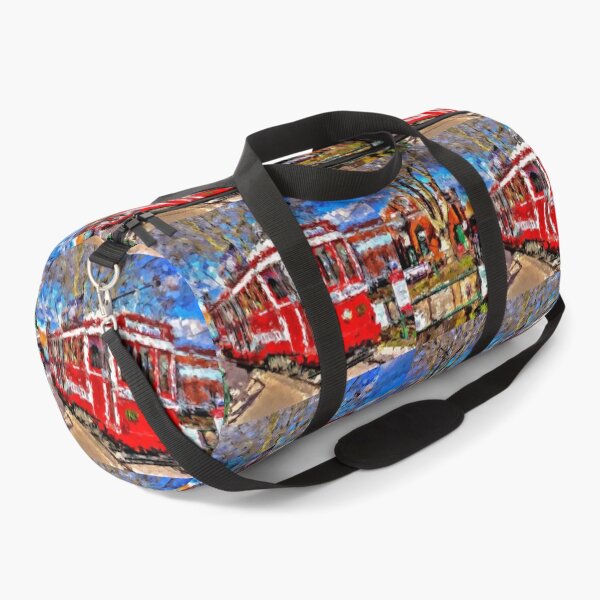 Item preview, Impressionist Painting of The No. 25 Red Tram departing for Joss House - Bendigo, Victoria, Australia designed and sold by Steven Jodoin.