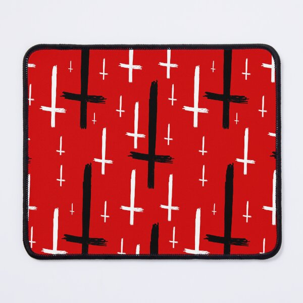 Item preview, upside down inverted cross red black designed and sold by Gossip Rag.