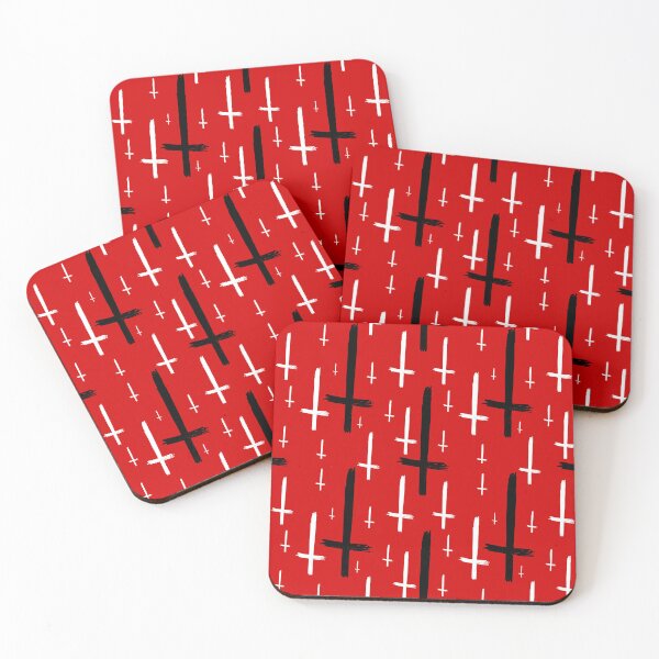 Item preview,  upside down inverted cross red black designed and sold by Gossip Rag.