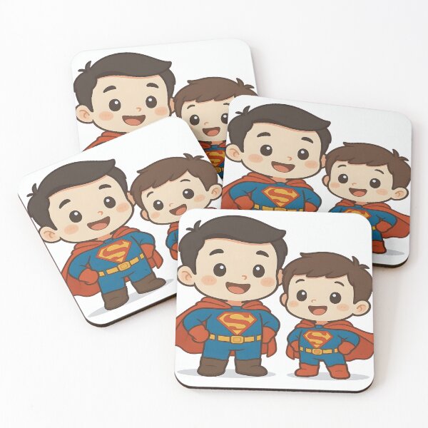 Item preview, Chibi Superhero Duo – Dad & Son	 designed and sold by TONSNAP.