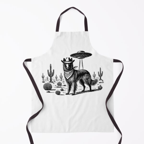 Item preview, Vintage Retro Belgian Tervuren UFO Western Country Wild West Dog Mom Dad designed and sold by Kimberley King Art King Art.